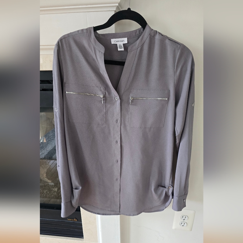 Calvin Klein Charcoal Blouse
